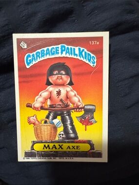 Max Axe Trading Card - Red/Orange Artwork